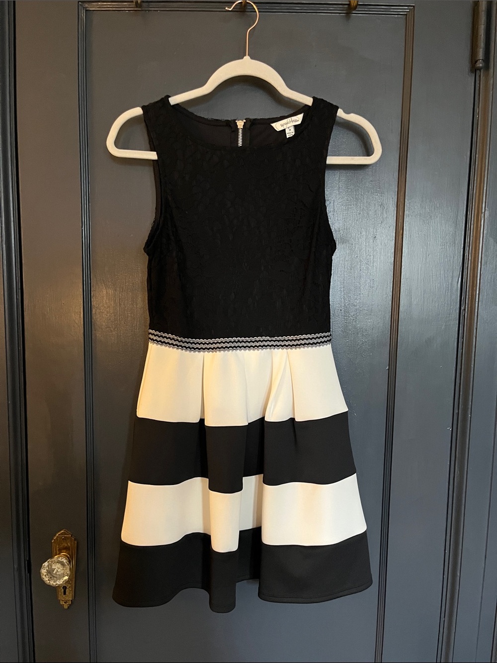 Classic Black & White Stripe Dress